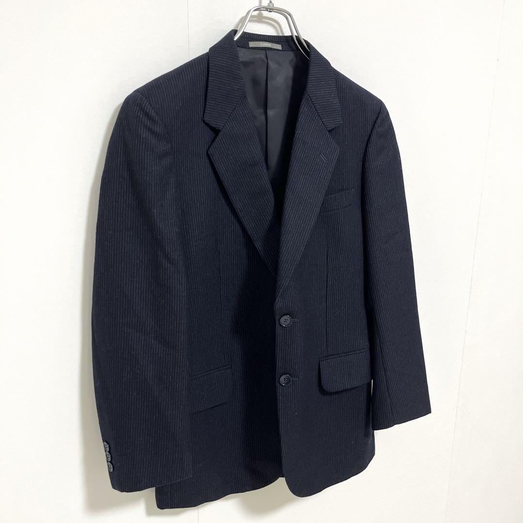美品【ダーバン】NEW WOOL 100%シャドーストライプテーラードジャケット