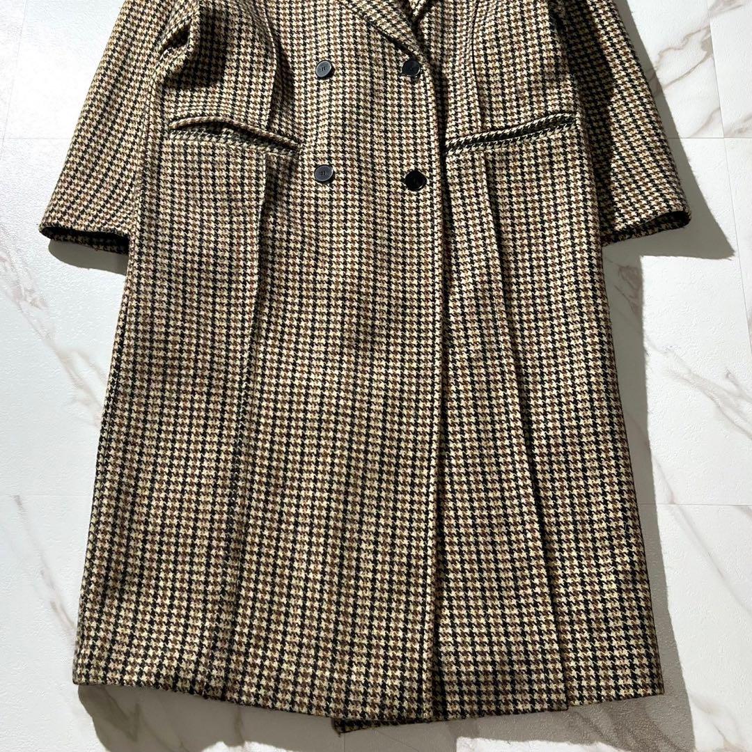 ZARA チェスターコート　ダブル　チェック　ロングサイズ　ビジネス　メンズ