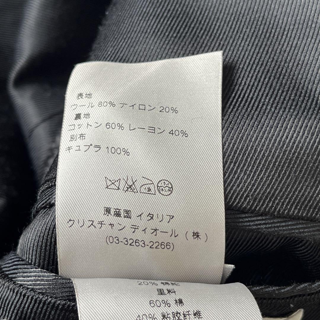 極美品 ディオールオム クリス期 チェスターコート ブラック ロング ウール