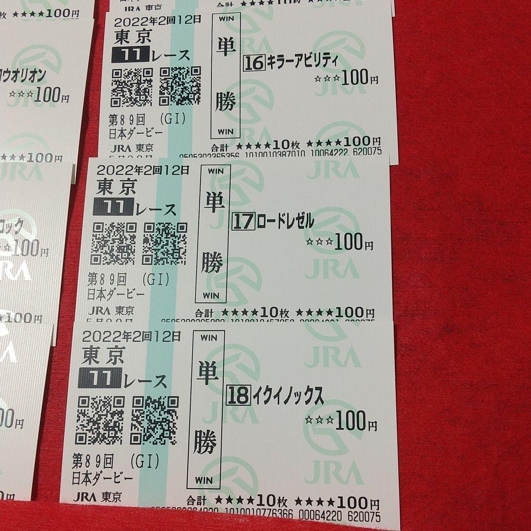 【タニノギムレット】日本ダービー(現地的中馬券／旧馬券) Yahoo!オークション -「日本ダービー現地的中馬券」(終了した