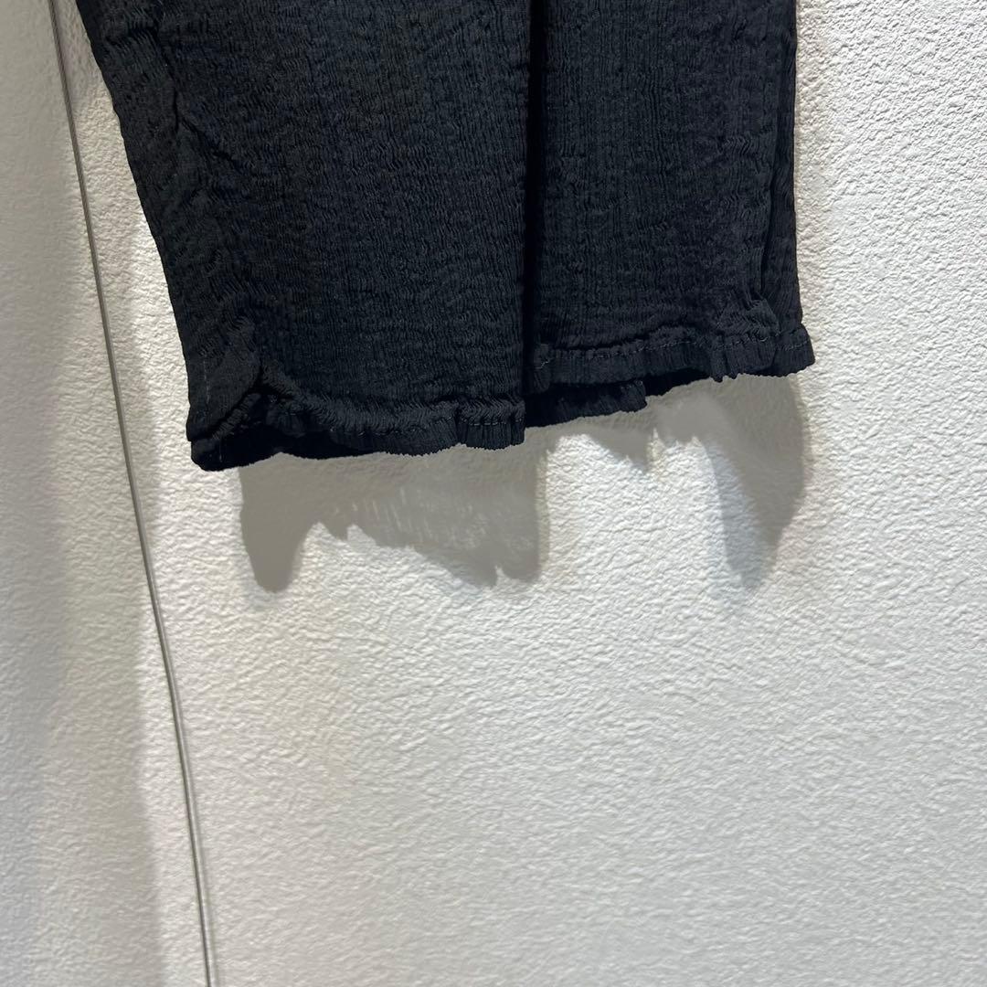 希少 美品 ミーイッセイミヤケ 上質 プリーツ デザイン ストレート パンツ