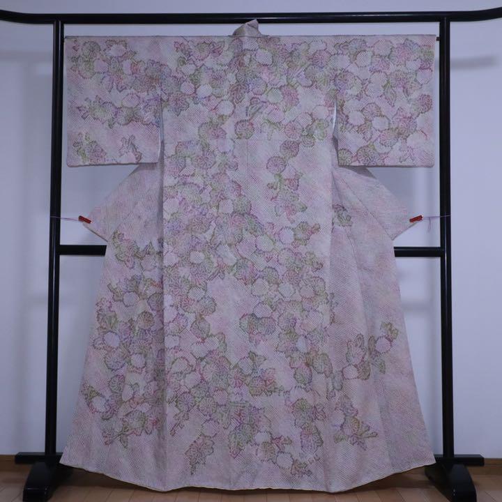 nono様 袷 正絹 総鹿の子絞り 花柄 3w0ZE-m14294253657 専用 86 付下げ小紋 超特価新作