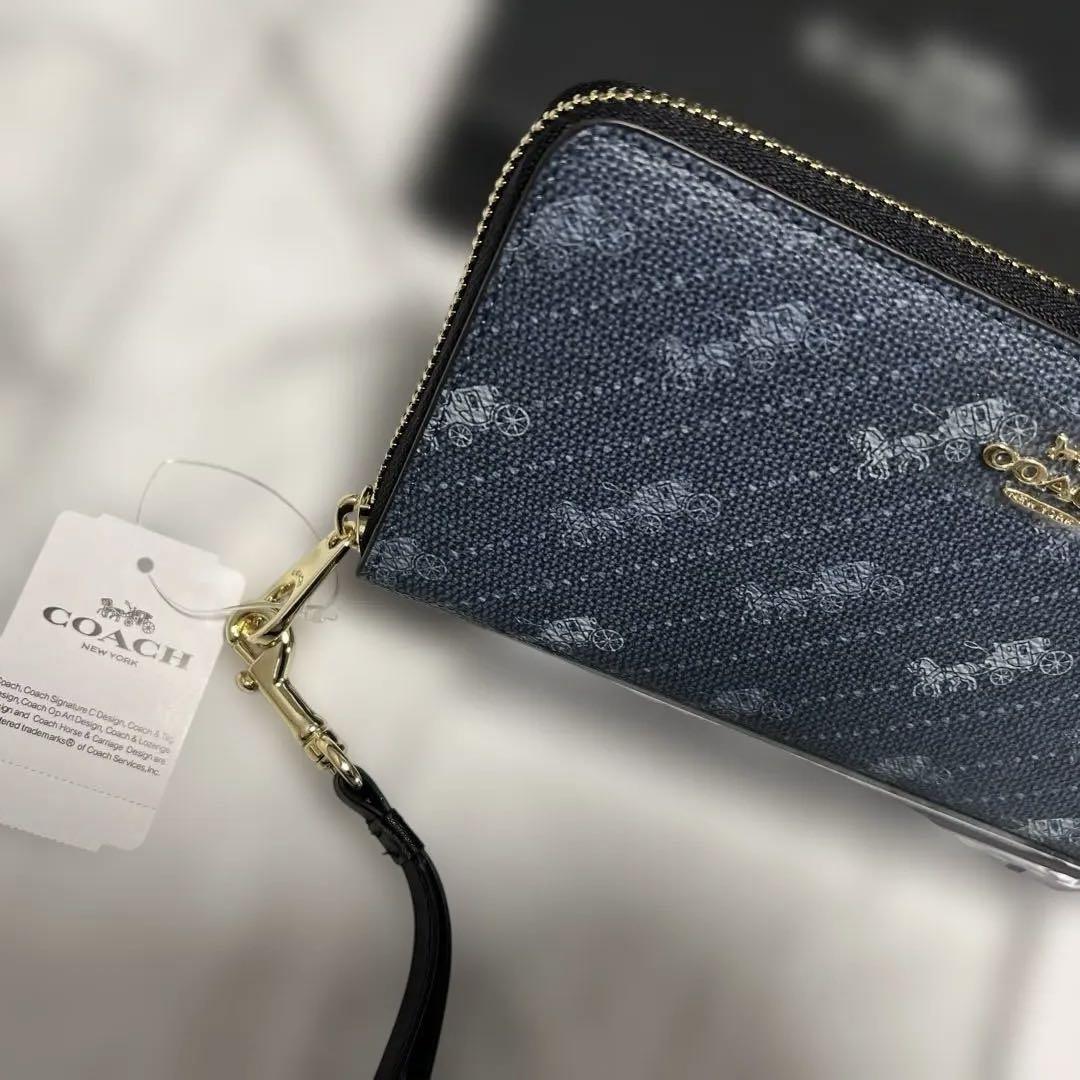 COACH ネイビー 長財布 新品未使用 コーチ