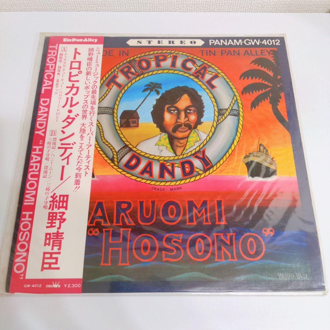 レコード　見本盤　白ラベル　細野晴臣　トロピカル・ダンディー　LP　送料込み レコード 見本盤 白ラベル 細野晴臣 トロピカル・ダンディー LP