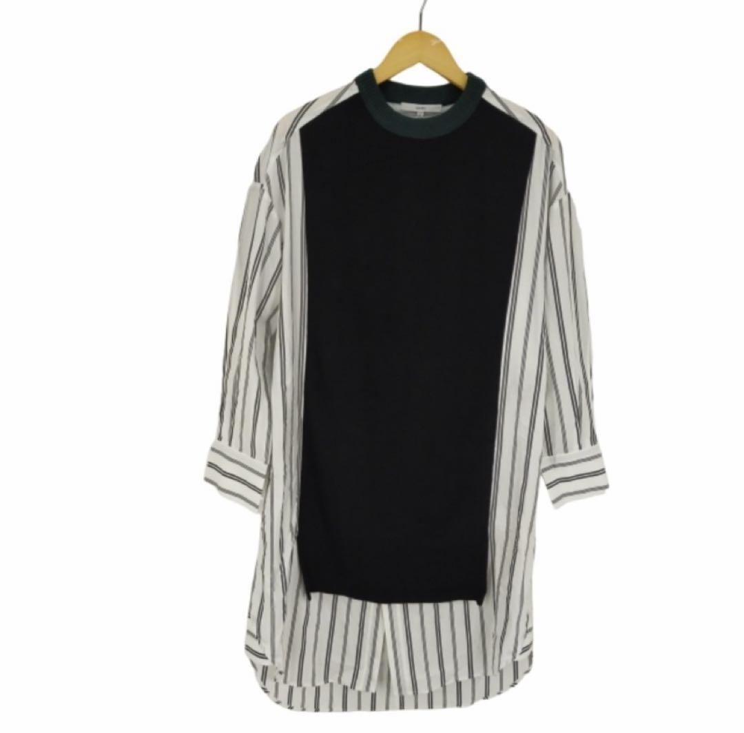 UN3D. ニットドッキングシャツ 定価¥28,600 ワンピース