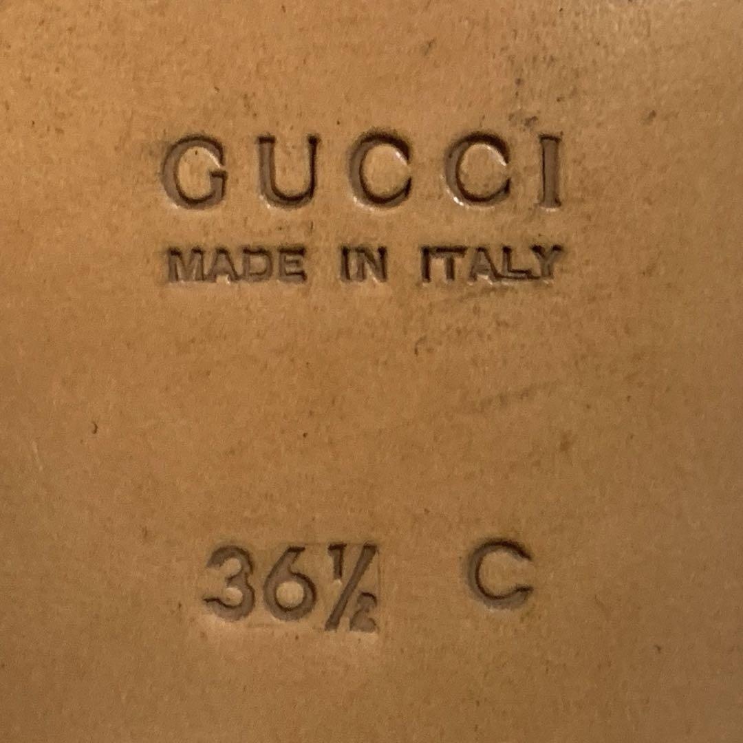 GUCCI VINTAGE ITALY製 バンブーホースビット レザーパンプス