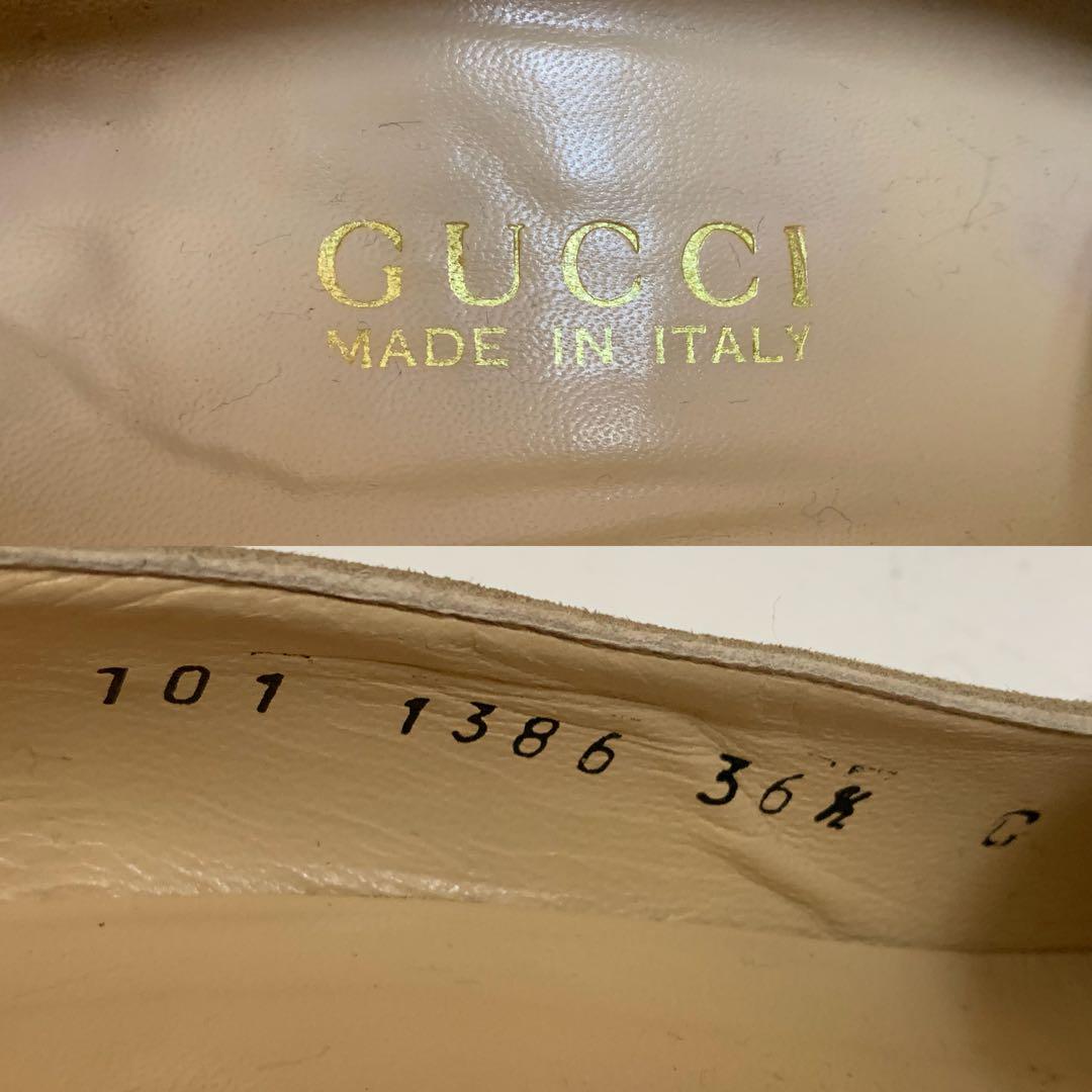 GUCCI VINTAGE ITALY製 バンブーホースビット レザーパンプス