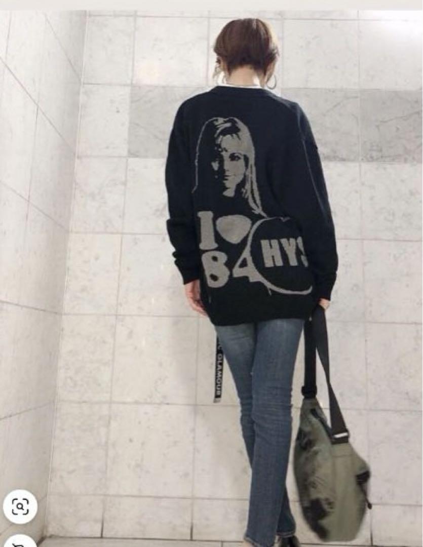 【大人気・完売品】ヒステリックグラマー I LOVE 84編込 カーディガン