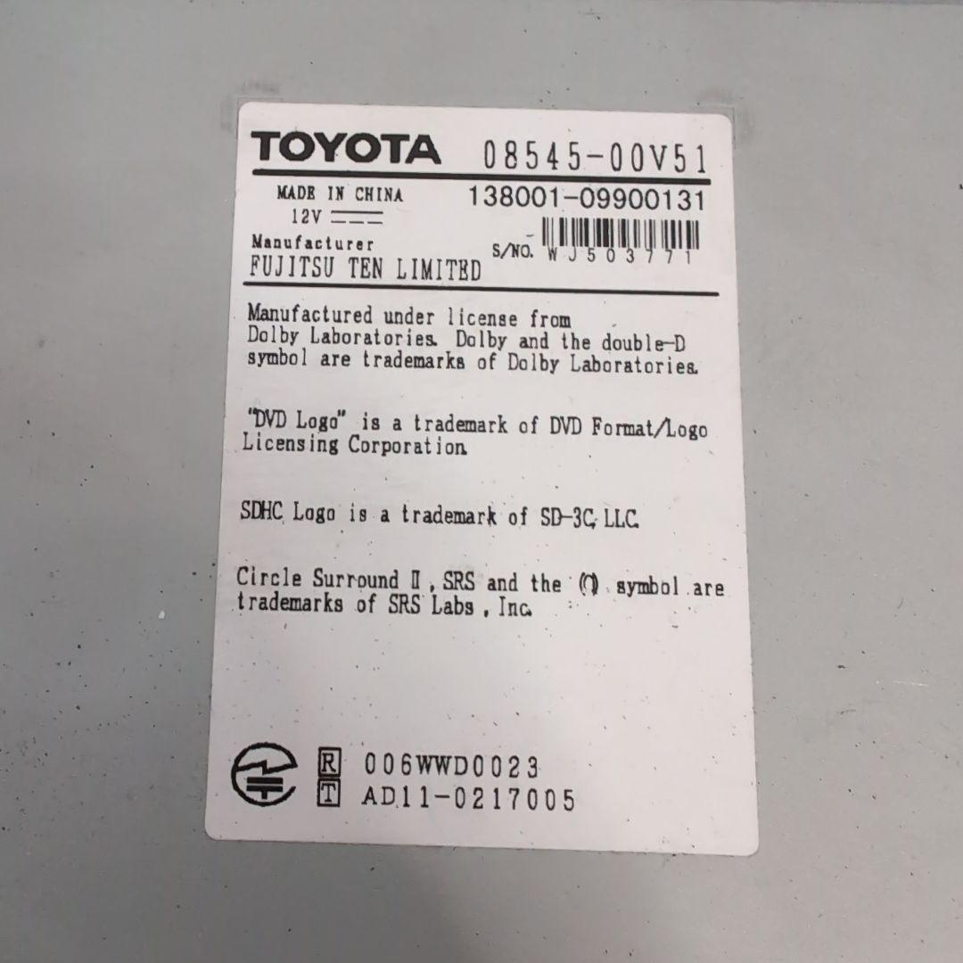 820 パスワードロックNSZT-W62G トヨタ純正　 Bluetooth