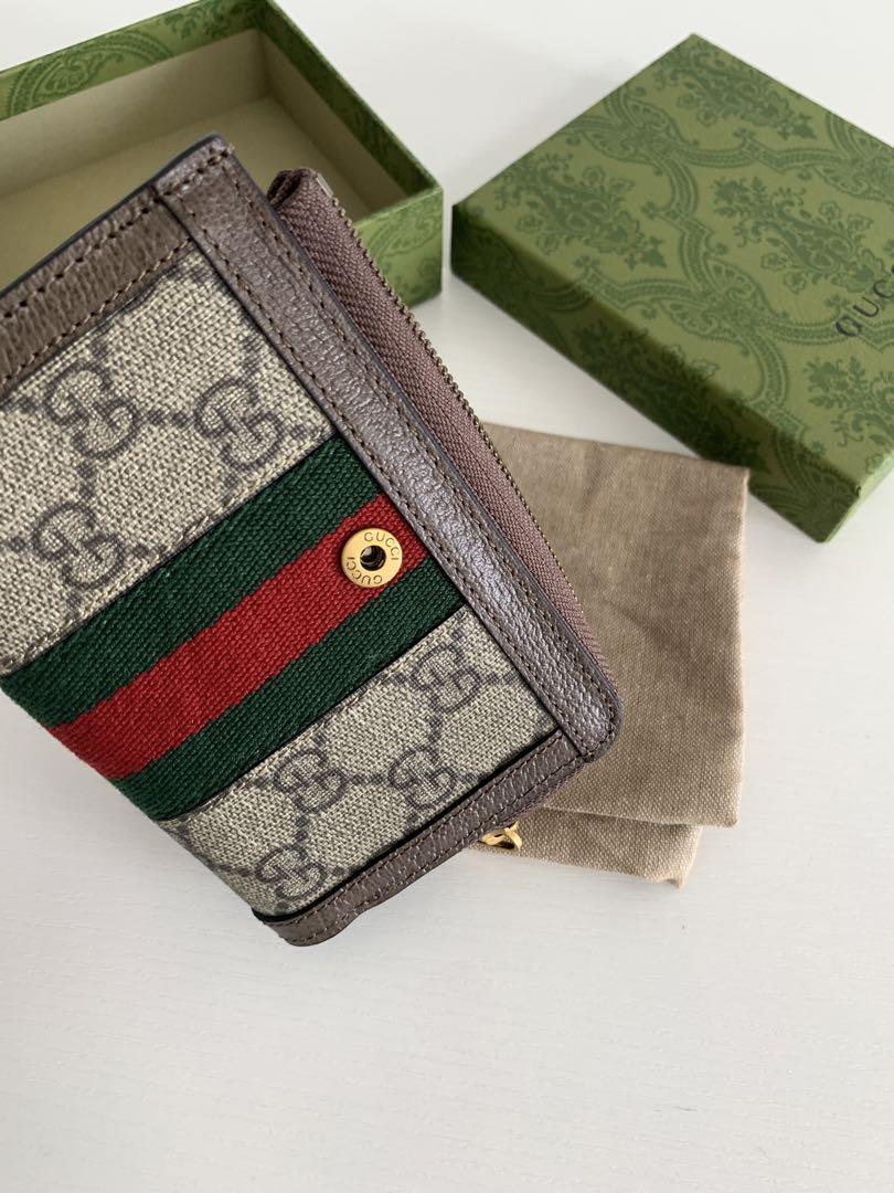 実物写真 GUCCI グッチ GGスプリーム 二つ折り財布 カードケース