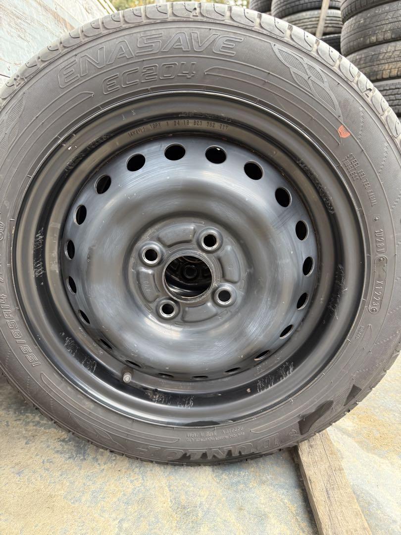 まーダンロップサマータイヤ155／65R14 75Sホイールセット深溝