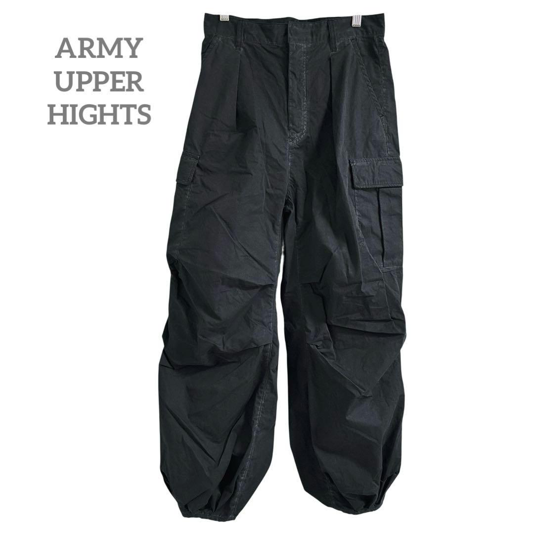アッパーハイツ ARMY カーゴパンツ BLN CARGO ワイド ゆったり 黒