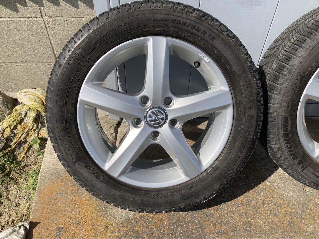 VW純正 アスペン 4本 6J 16インチ スタッドレス付き 中古