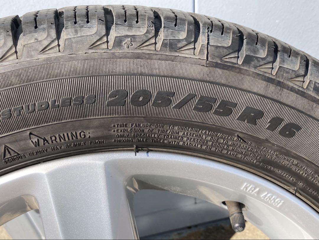 VW純正 アスペン 4本 6J 16インチ スタッドレス付き 中古