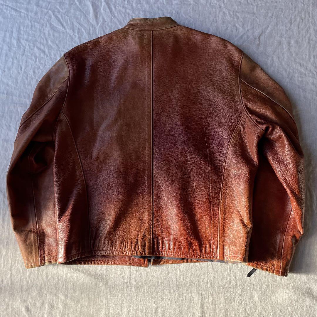 Schott ショット レザージャケット ブラウン シングルライダース L