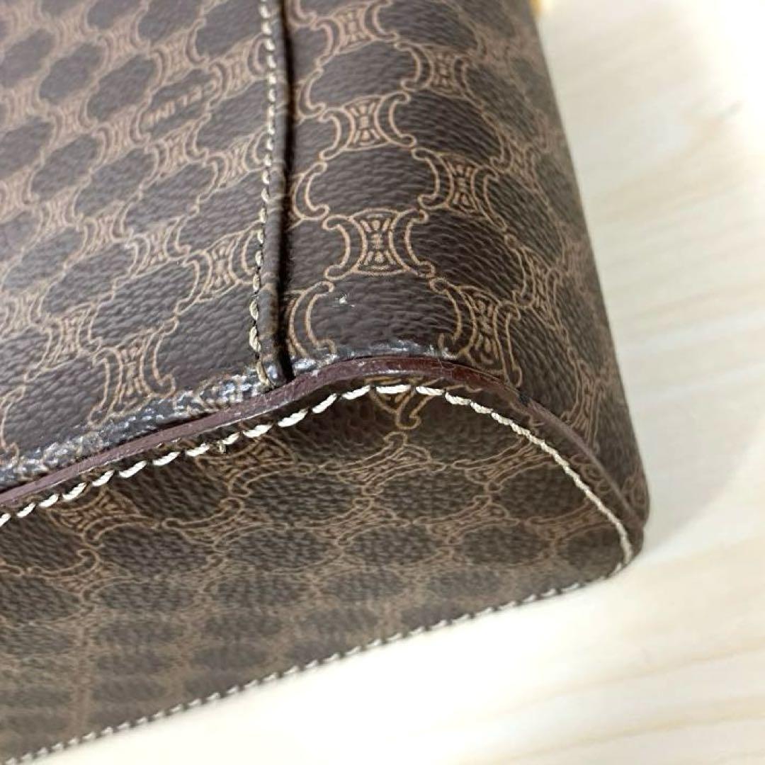 CELINE マカダム バニティバッグ ブラウン