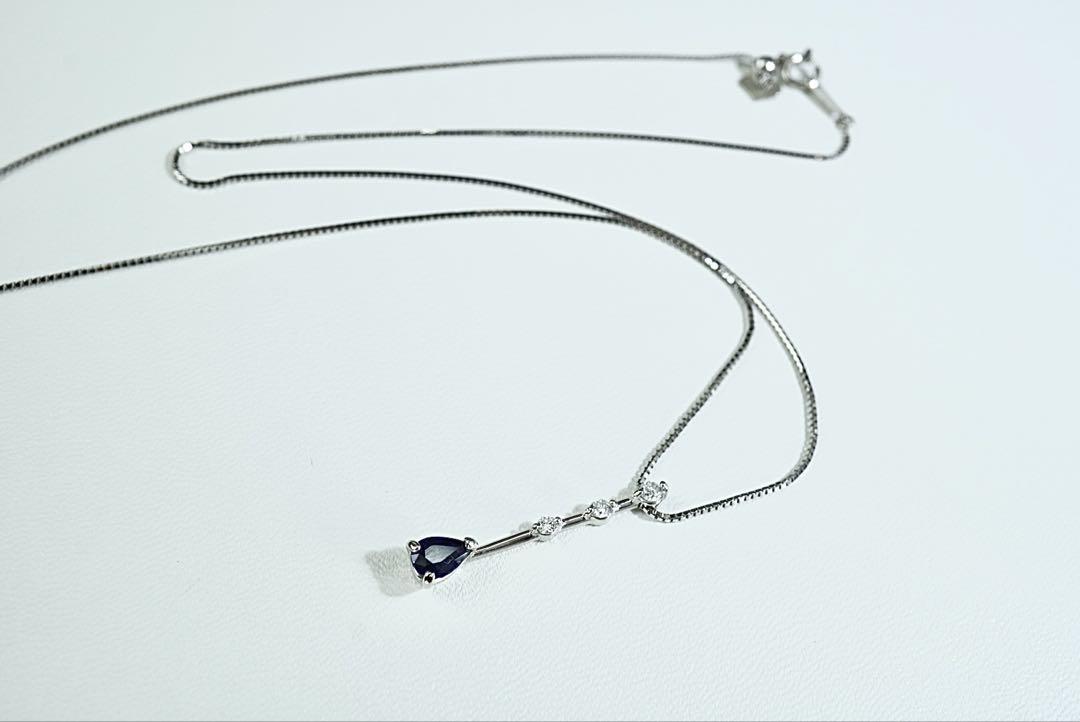 PT850/PT900 サファイア×ダイヤモンド ネックレス 0.53ct