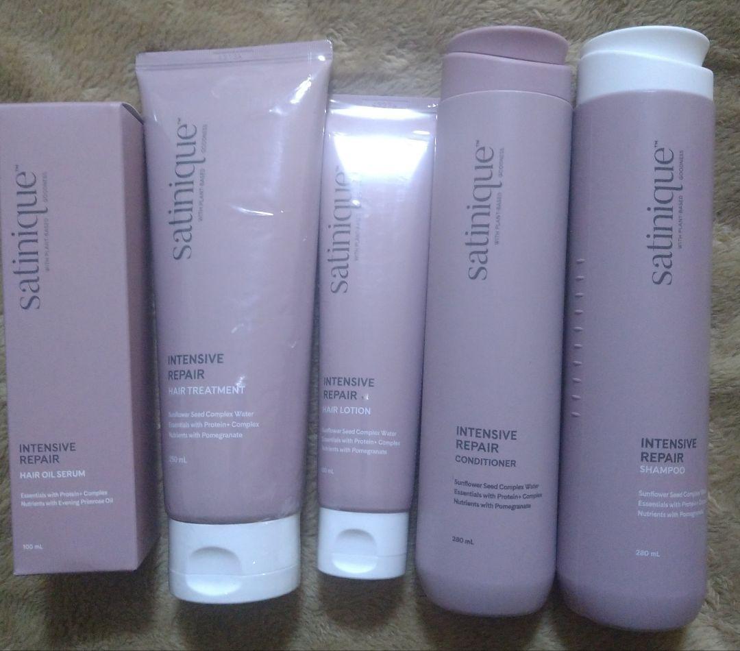 サテニーク シャンプー＆コンディショナー＆トリートメント2種＆ヘアオイルセラム