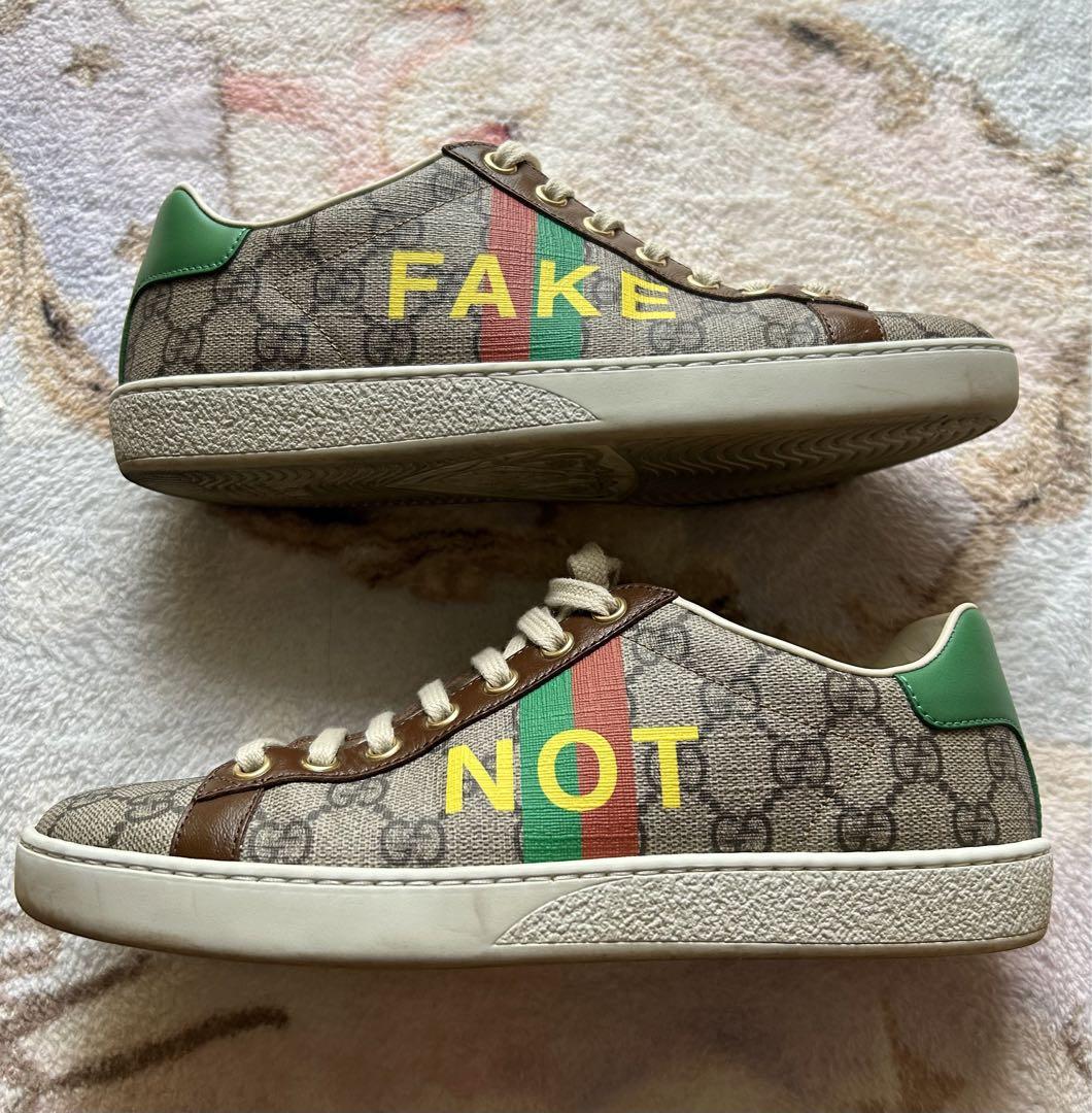 極美品GUCCIグッチ NOT FAKE コレクション スニーカー 靴 23.5-