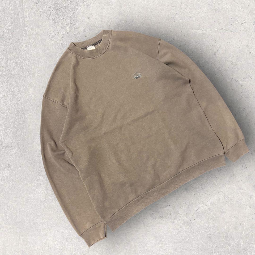 【フルーツオブザルーム】刺繍スウェット XL チャコールグレー　90s USAp