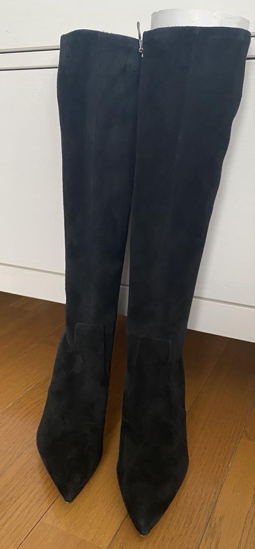 最終値下げ❗️ダイアナシルエットにうっとり☆レザーフィットブーツ　23センチ　美品