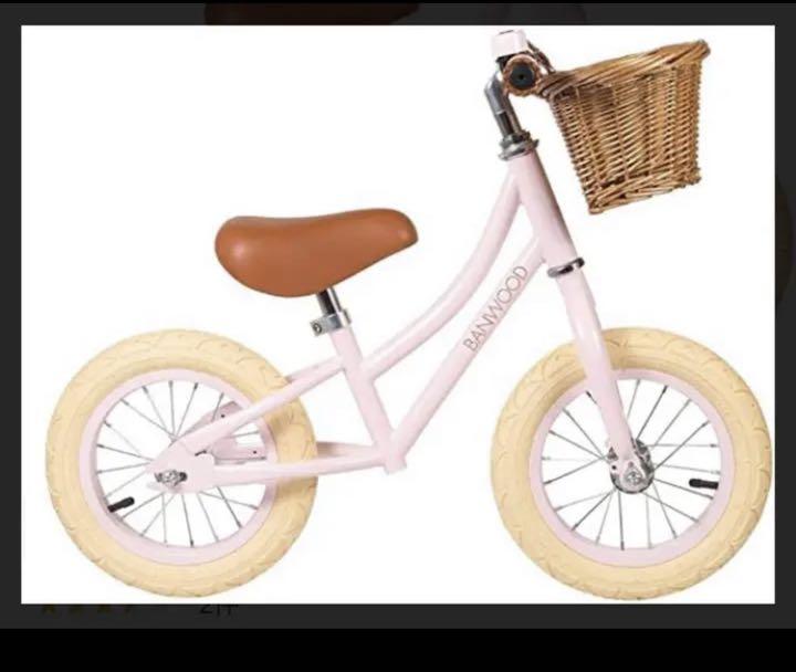 バンウッド バランスバイク 子供用バイク キッズ　ペダル無し自転車練習　ピンク