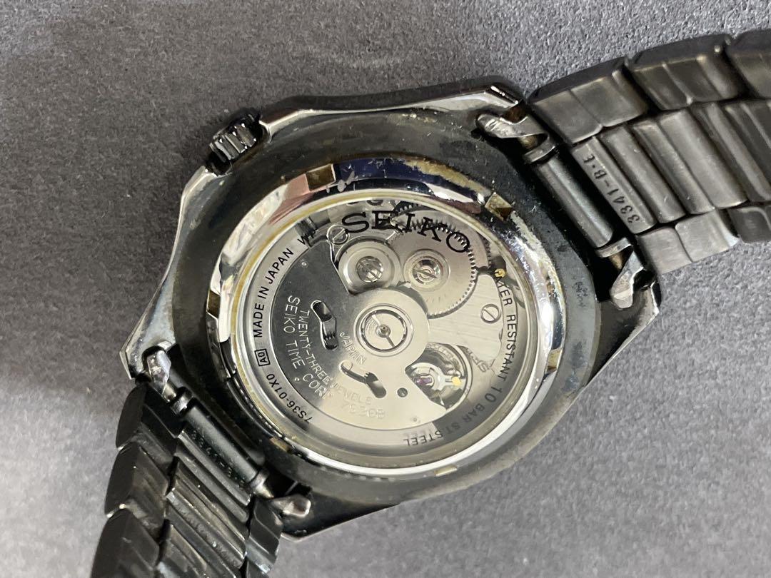 SEIKO5 自動巻き 腕時計　7S36-01X0 裏スケ　23石　稼働品