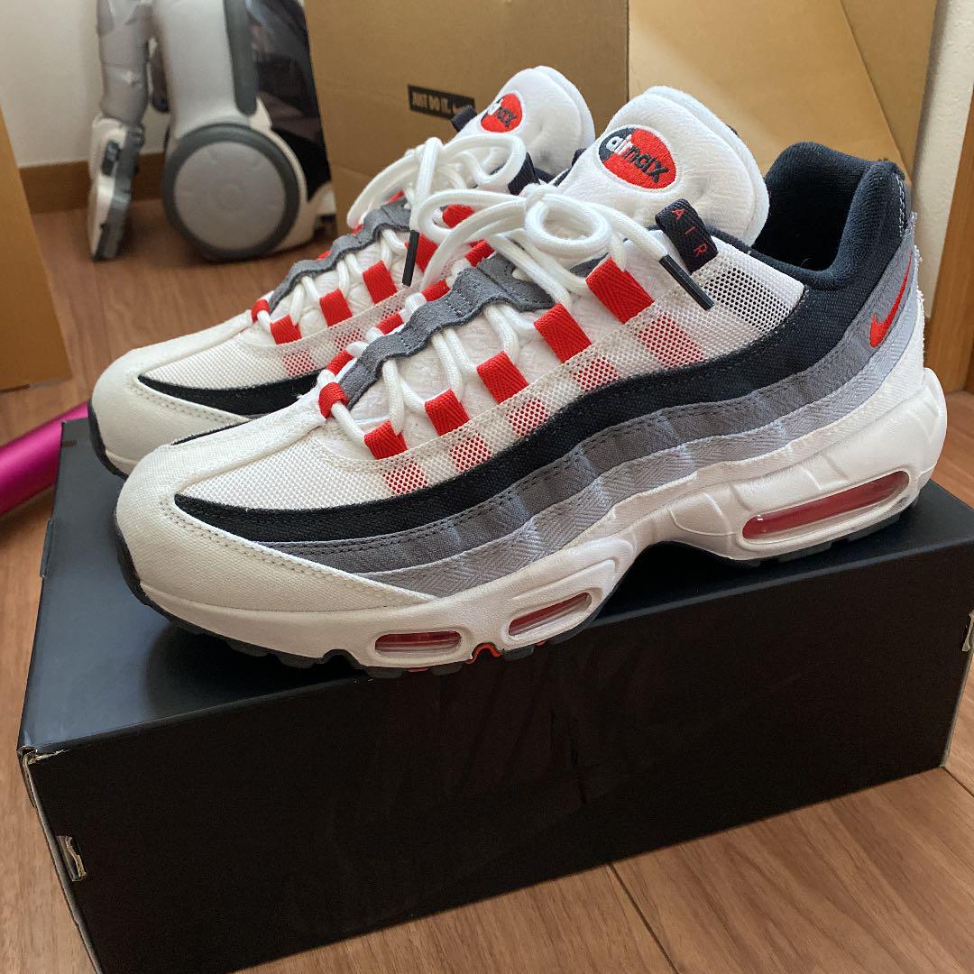 NIKE エアマックス95 スモーキーグレー　OG 赤　28cm