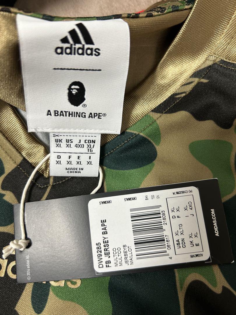超レア4XO！adidas × Bape SB JERSEY フットボールシャツ