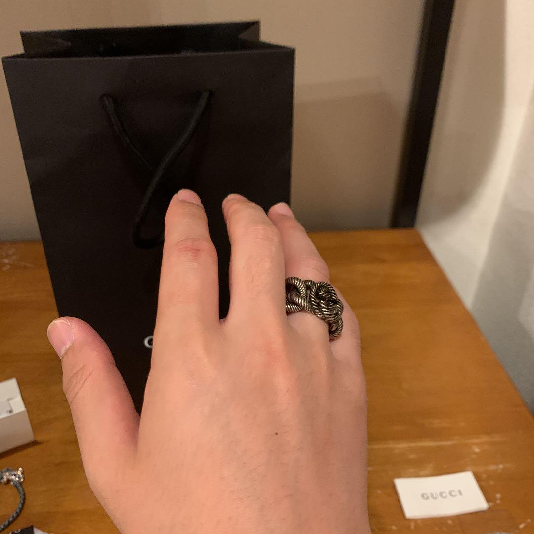 NEW新作 新品 シルバーリング 21号 インターロッキング AaHS9-m14322773450 GUCCI グッチ 最新作お得