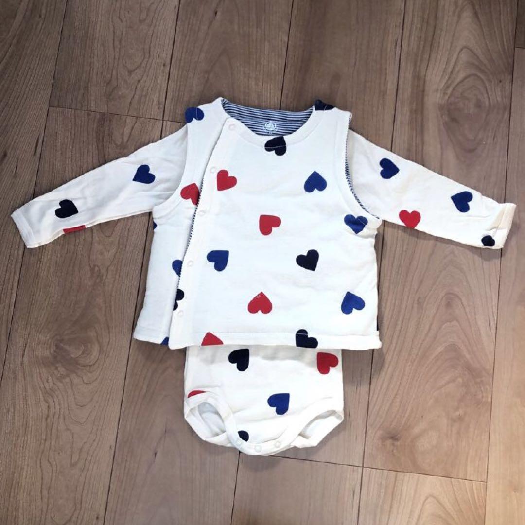 ブドウグミ様用【新品】PETIT BATEAU☆ベビーベスト☆ロンパース☆80