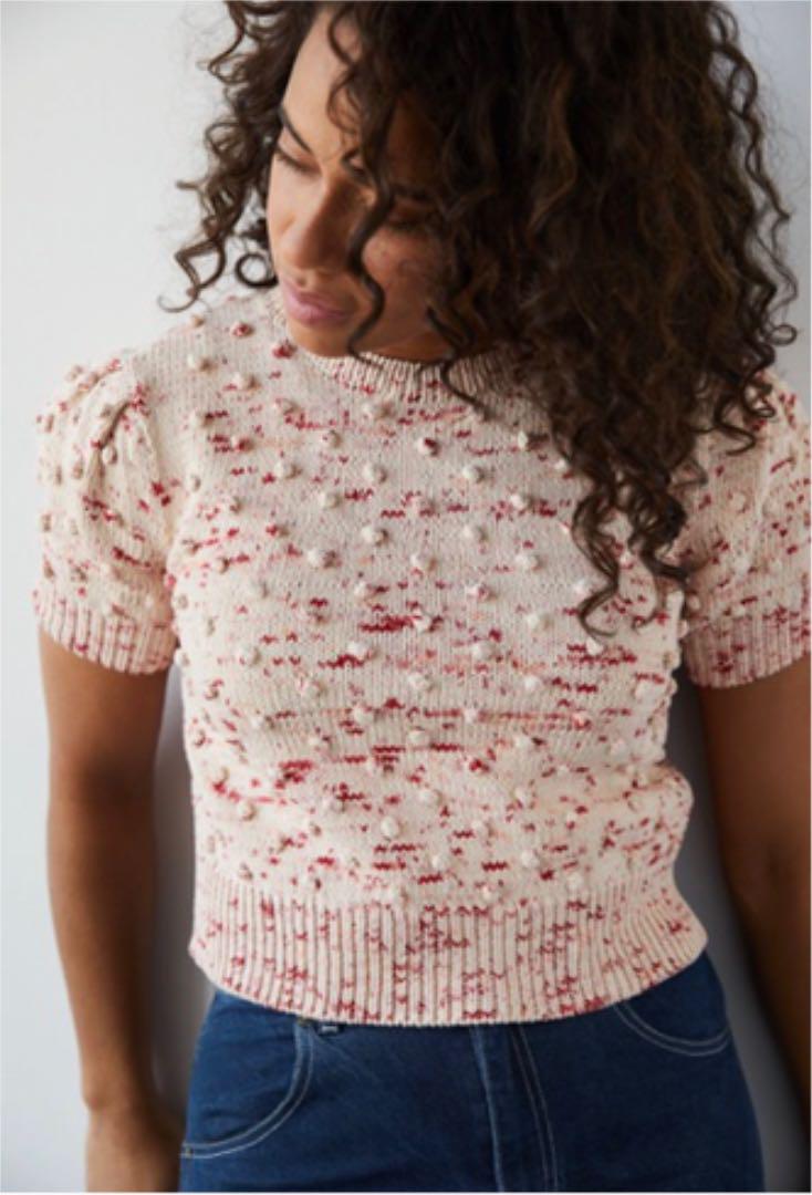 Ellie Popcorn Short Sleeve Pullover