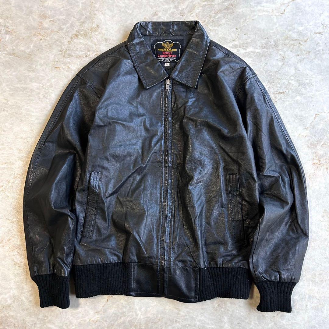 驚きの値段で A-2デザイン vintage ショート丈 レザージャケット ブラック ジャケット・アウター