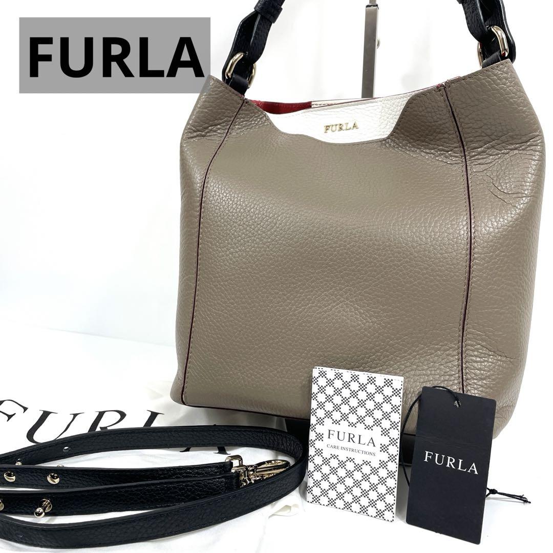 【未使用級】FURLA 2way ハンドバッグ ショルダーバッグ 保護袋有り