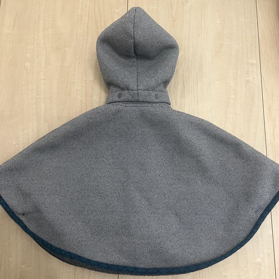 【美品】familiar ファミリア ベビーポンチョ size60-90 グレー