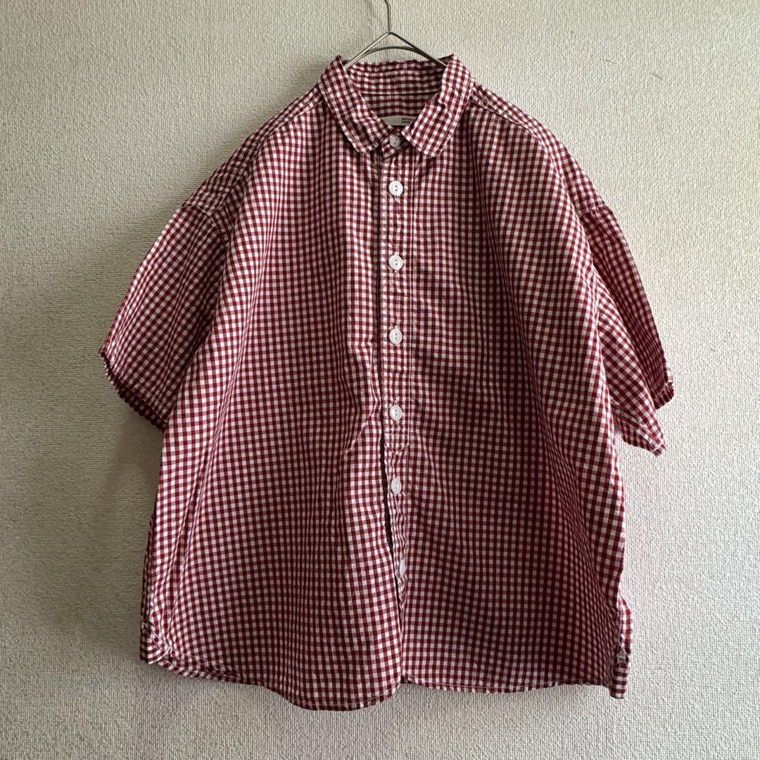 NATURAL LAUNDLY ナチュラルランドリー　ギンガムチェック　シャツ