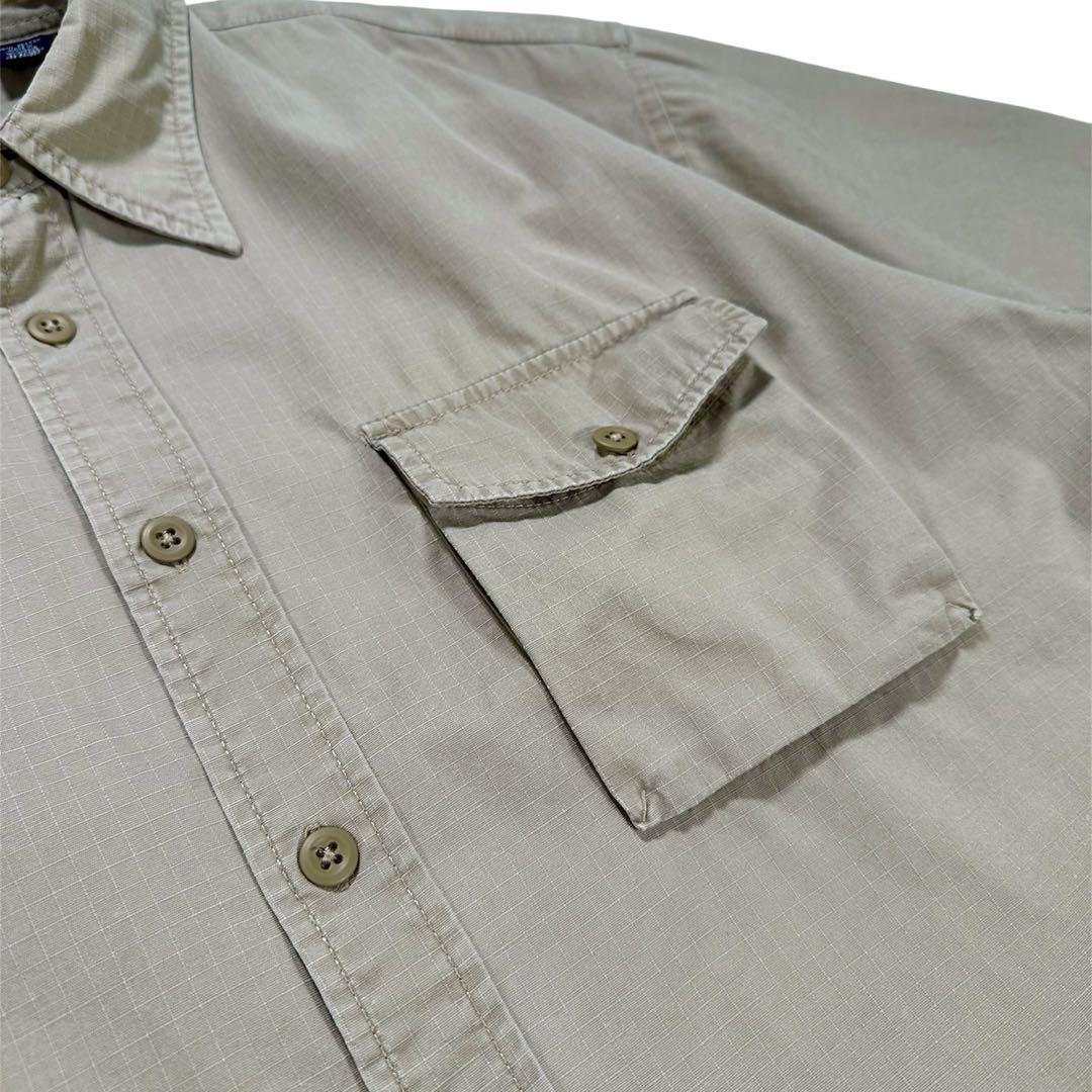 トップス 90s old gap s/s rip stop work shirt