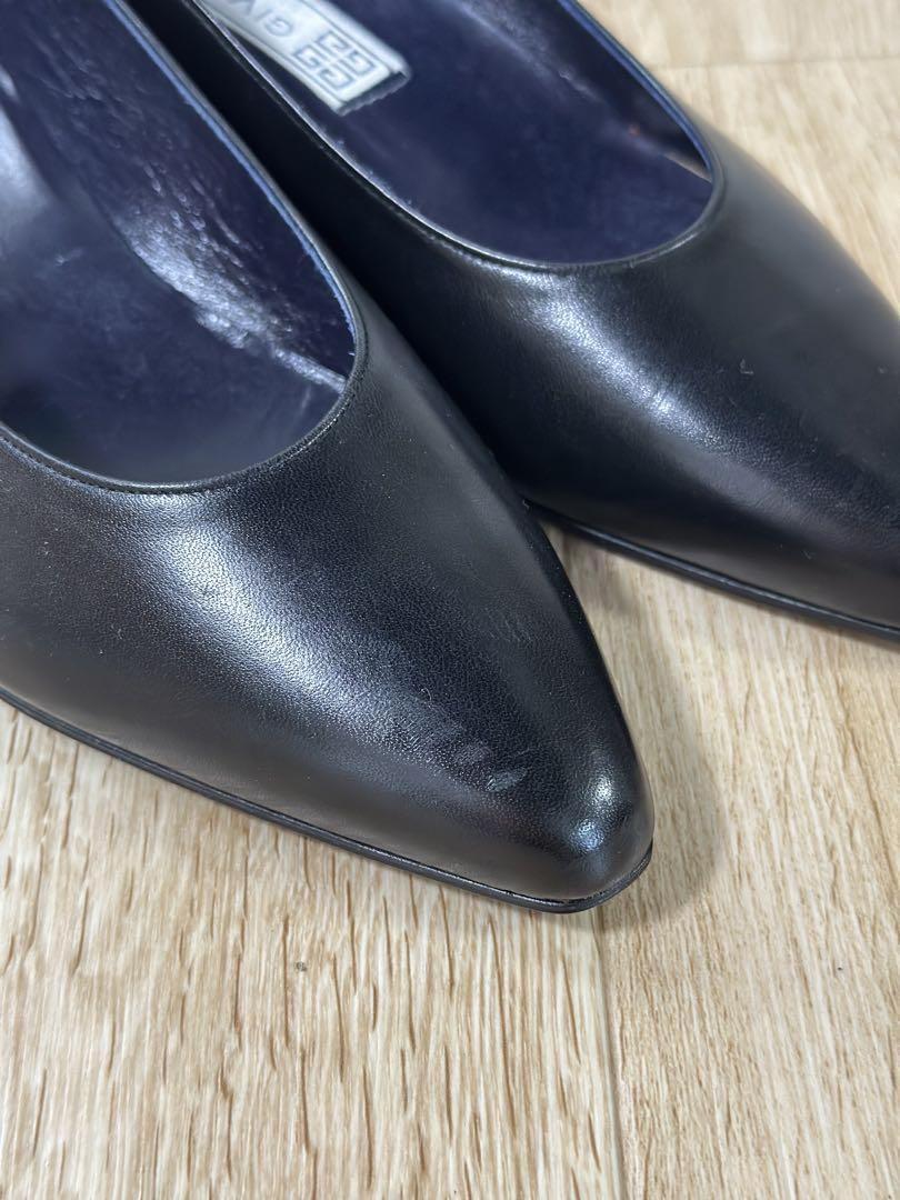 GIVENCHY ジバンシー 黒 レザー パンプス 約23.5cm - メルカリ