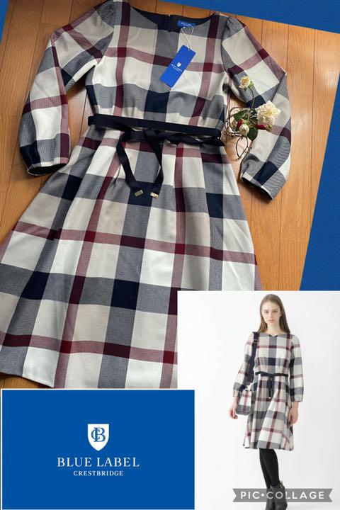 ホワイト系,M高品質 美品✨ BLUE LABEL CRESTBRIDGEチェック柄 ...