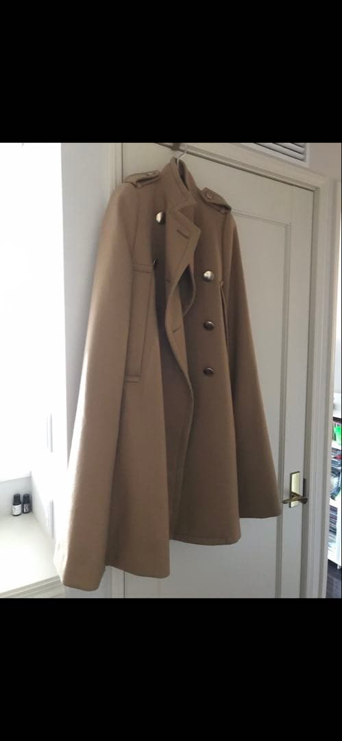 sacal luck ベージュ ポンチョ ケープコートS・sacai