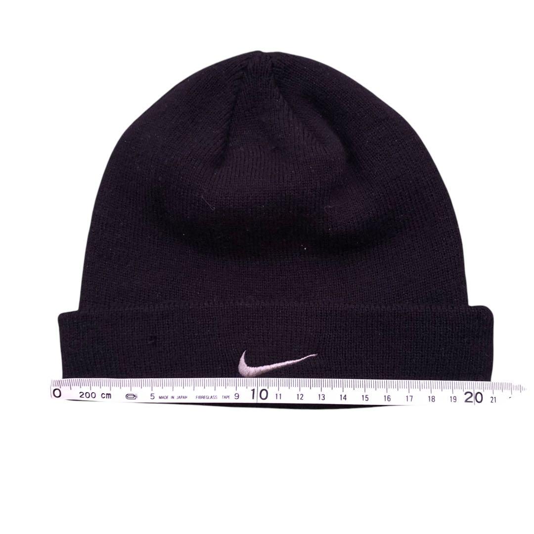 【00's】NIKE ビーニー　ニット帽　刺繍ロゴ　古着　vintage Y2K