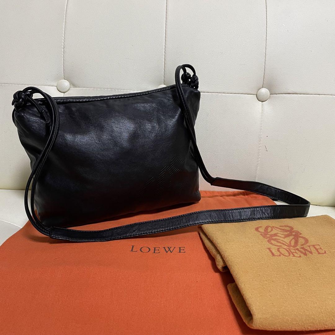 ほぼ 未使用 LOEWE オールド ロエベ ナッパレザー ブラック