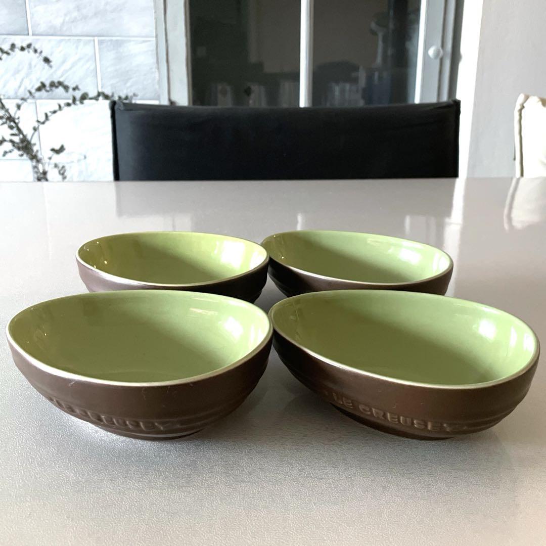 【美品】レア ルクルーゼ アボカドディッシュ 4個セット