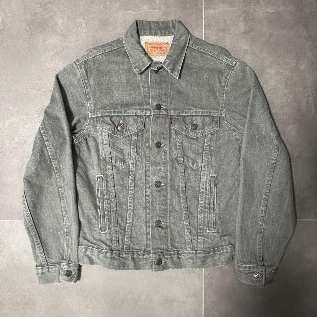 80s levis 先染め 70506 グレー デニム ジャケットM・Levi's