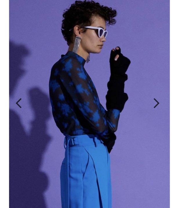 美品】MAISON SPECIAL フラワーハイネックトップ F ベージュ