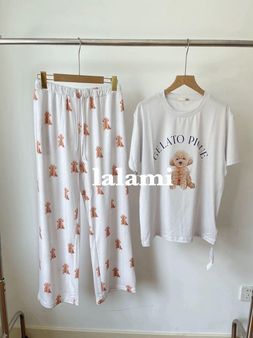 macha様　DOG柄ワンポイントTシャツ&ロングパンツ　トイプードルまとめ買い