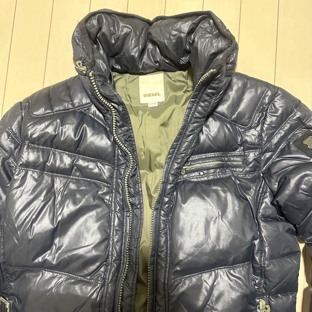 DIESEL ダウンジャケット ネイビー メンズ XL