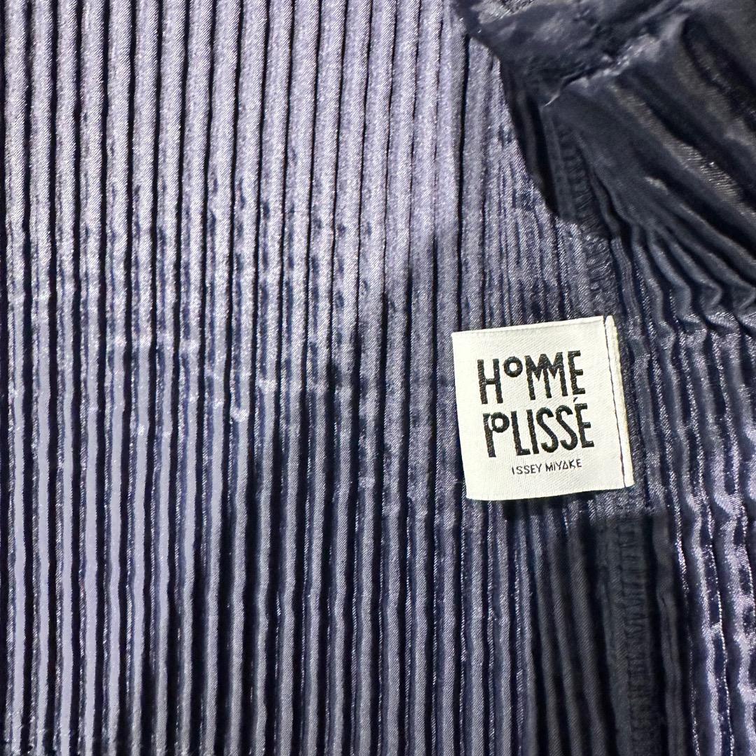 【値下げ】ISSEY MIYAKE オムプリッセ プリーツ ジャケット ネイビー