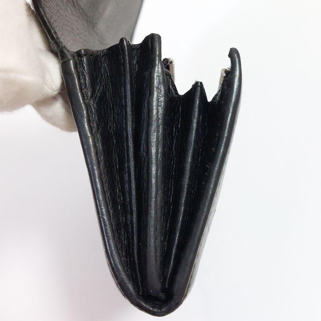 希少 美品 オールド グッチ 長財布 ホースビット 革 黒 レター