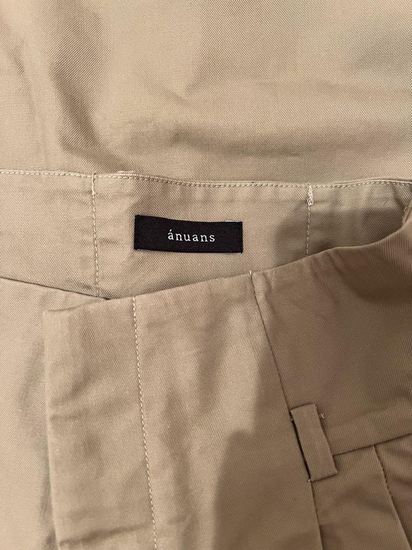 低身長向け anuans ハイウエストワイドパンツ
